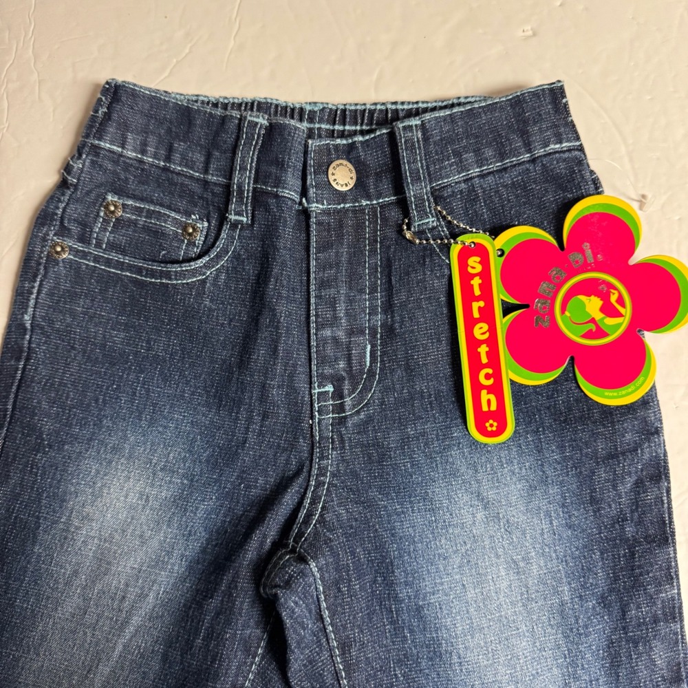 Zana Di Jeans Girls Size 5‎ Denim Pants Stretch Flare Leg Elastic Waist NEW